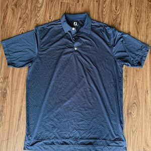FootJoy Navy Polo with Micro Dot Print